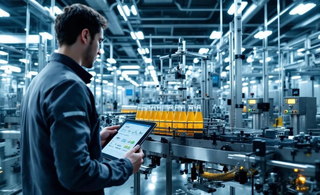 Lebensmittel- und Getränkeindustrie: Wie SMED + Mikrostopp-Tracking 30 % Kapazität gewinnen