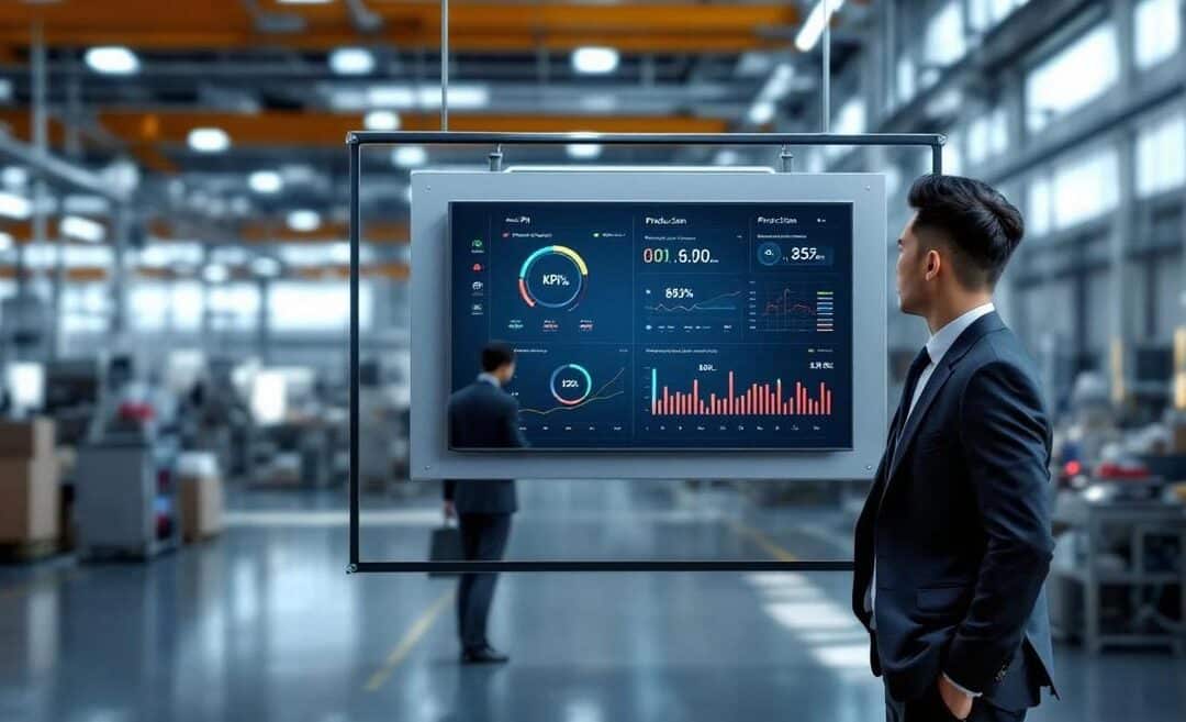 免费制造仪表板 Excel:8 个指标、多生产线、财务影响