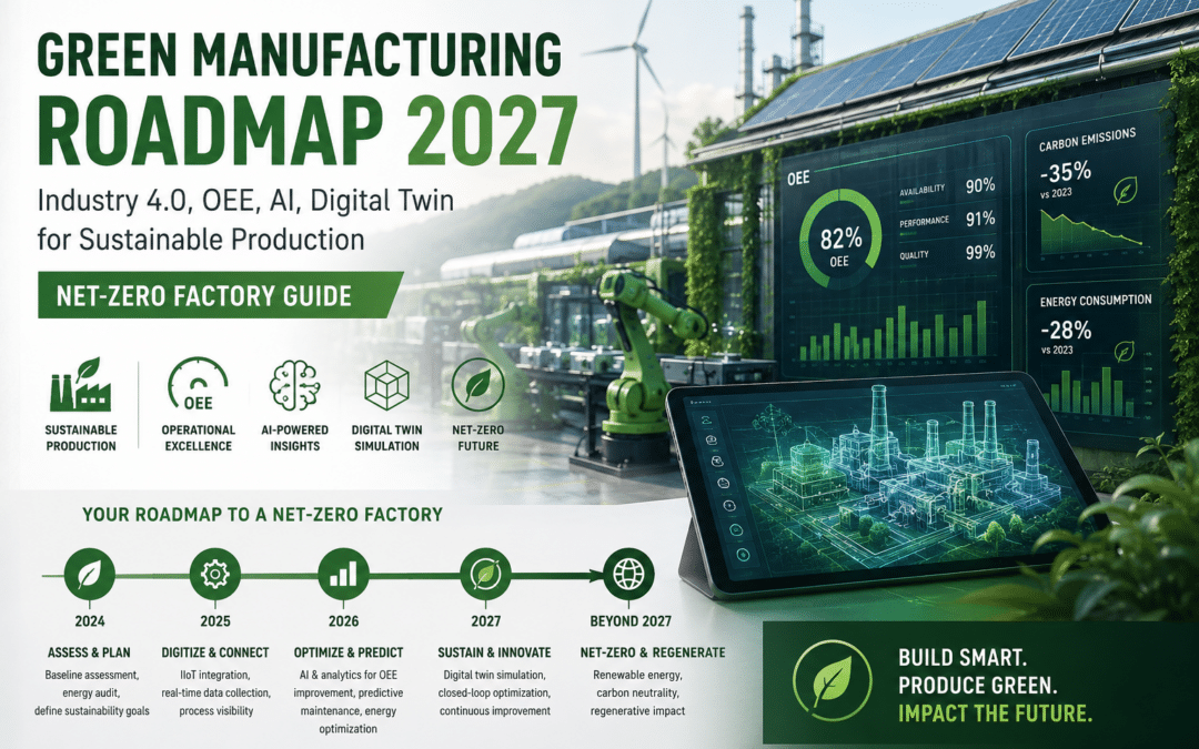 Green manufacturing roadmap 2027: Industry 4.0, OEE, AI, digital twin for sustainable production — net-zero factory guide