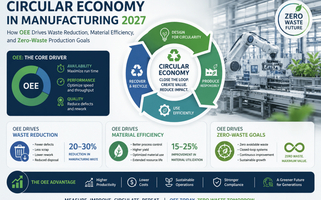 Circular economy in manufacturing 2027: how OEE drives waste reduction, material efficiency, and zero-waste production goals