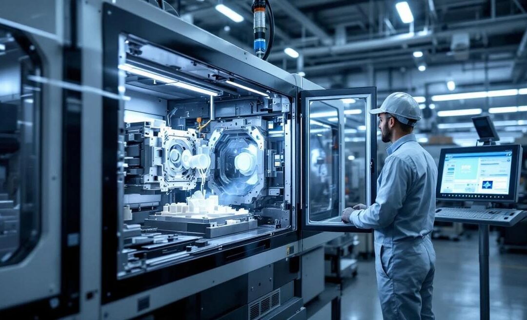 TRS en plasturgie et injection plastique 2026 : presses, cycles, moules, SMED
