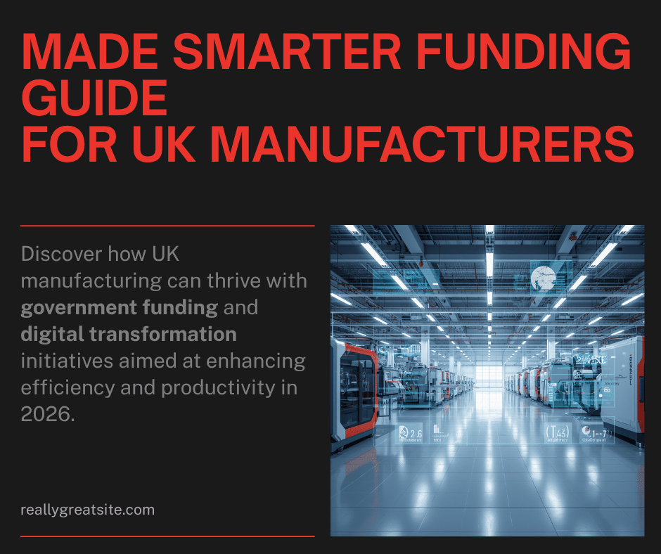 Made Smarter Funding Guide: How UK Manufacturers Can Access Up to £20K in Matched Grants (2026)