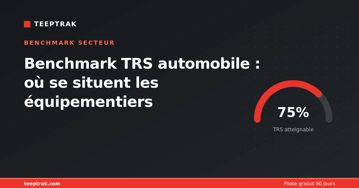 Benchmark TRS automobile : où se situent les équipementiers