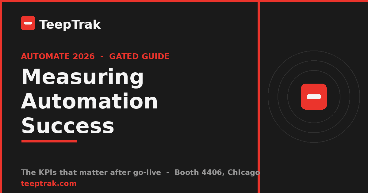Automation success KPI scorecard — TeepTrak