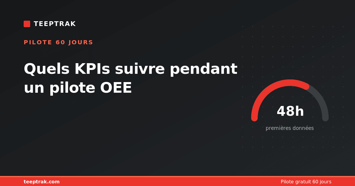 Quels KPIs suivre pendant un pilote OEE