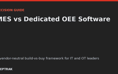 MES vs Dedicated OEE Software: A Build-vs-Buy Decision Guide (2026)