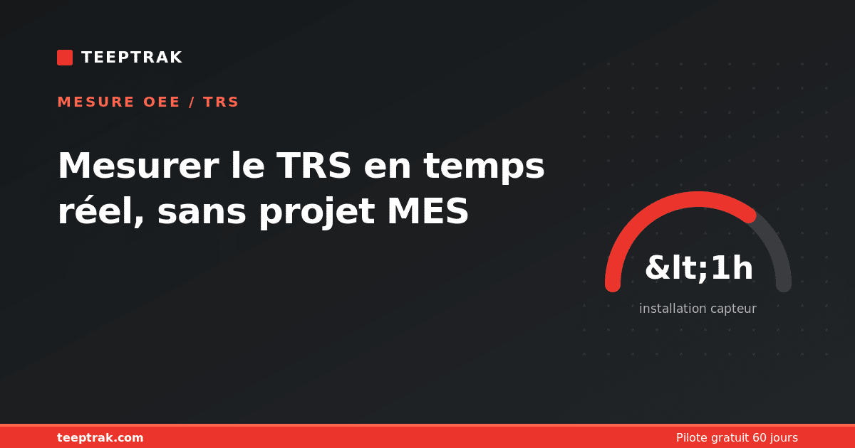 Mesurer le TRS en temps réel, sans projet MES