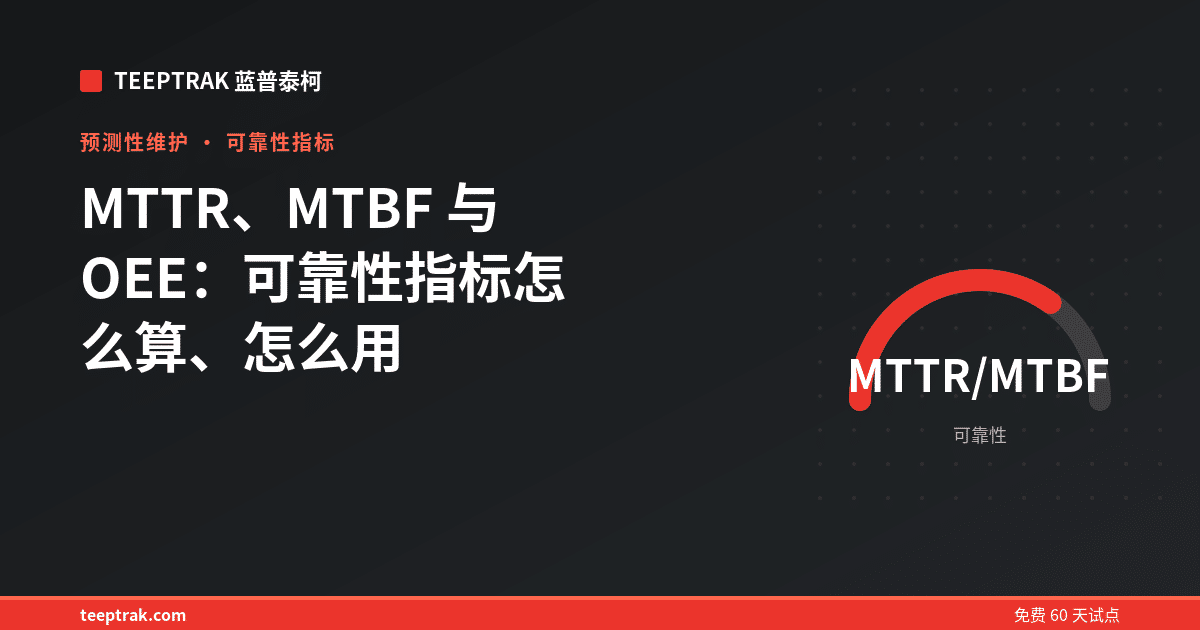 MTTR、MTBF 与 OEE：可靠性指标怎么算、怎么用