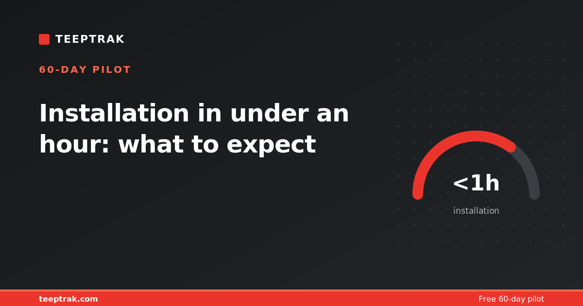 Installation in under an hour: what to expect
