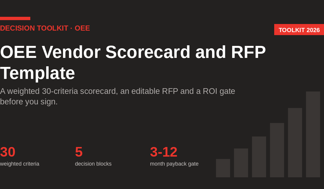 OEE Vendor Evaluation Scorecard and RFP Template