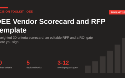 OEE Vendor Evaluation Scorecard and RFP Template