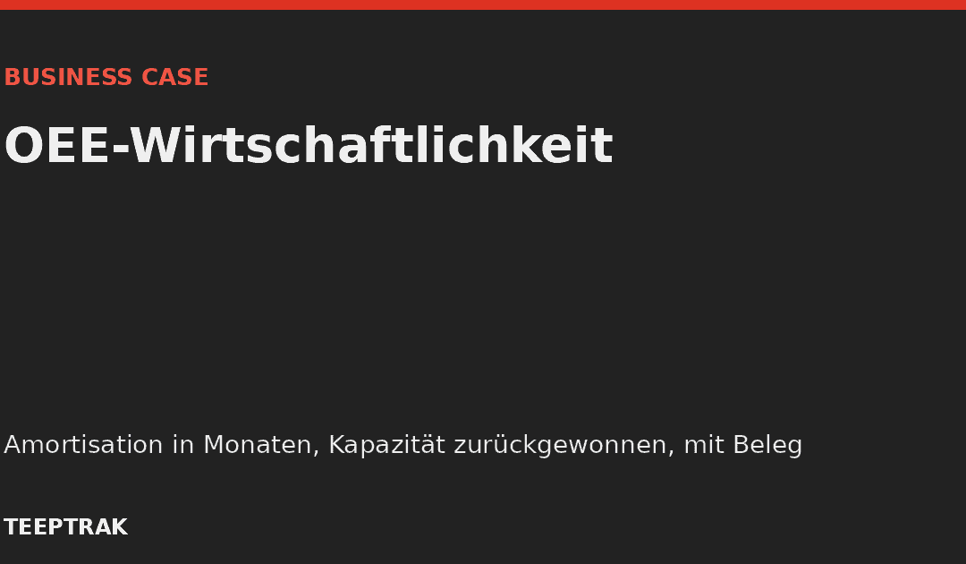 OEE-Wirtschaftlichkeit: die ROI-Arbeitsmappe für die Geschäftsführung (2026)