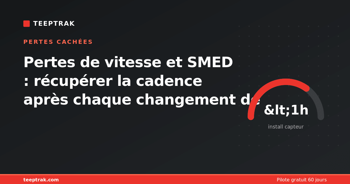 Pertes de vitesse et SMED : récupérer la cadence après chaque changement de série