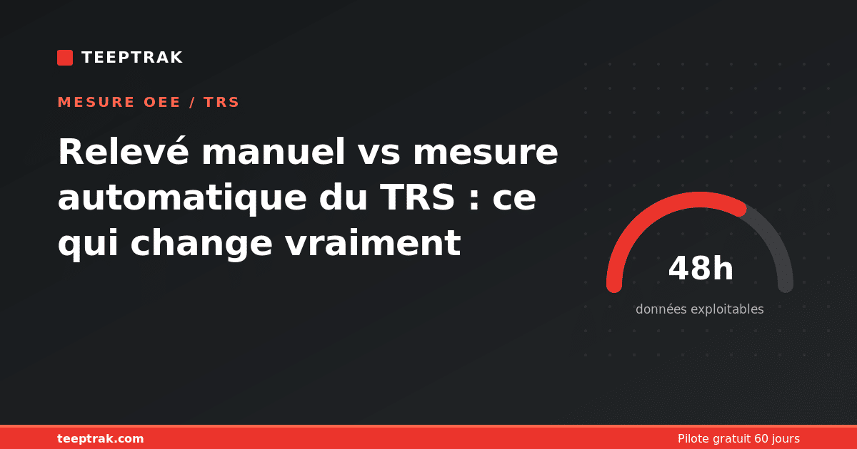 Relevé manuel vs mesure automatique du TRS : ce qui change vraiment