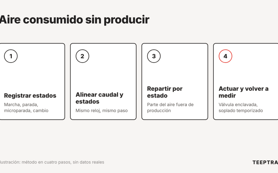 Consumo de aire comprimido en parada: cruzar el estado de máquina y los servicios