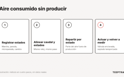 Consumo de aire comprimido en parada: cruzar el estado de máquina y los servicios