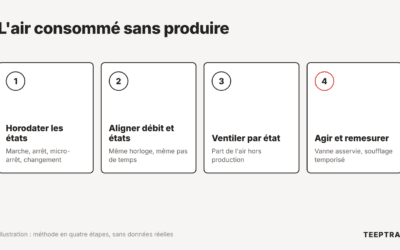 Consommation d&rsquo;air comprimé à l&rsquo;arrêt : croiser état machine et utilités