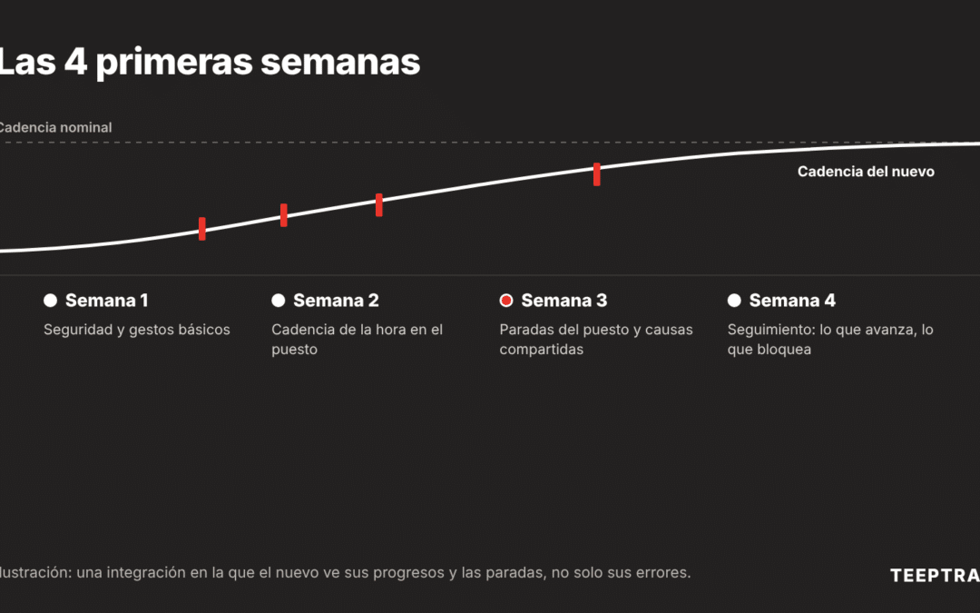 Integración de nuevos operarios en fábrica: lo que el dato de producción cambia para los equipos